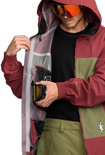 Volcom Men's Arthur Longo 20k 3l Snowboard Jacket - 2-layer Shell, Zip Tech®, Breathable Lining