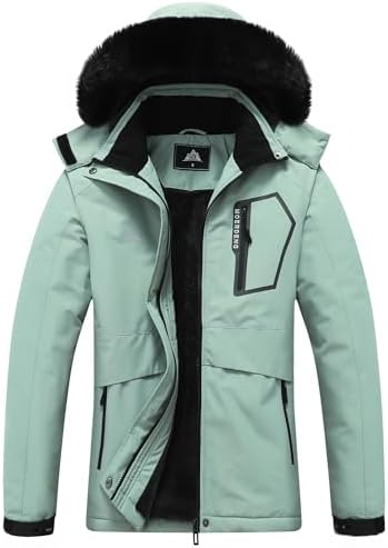 MOERDENG Women's Waterproof Winter Coat Softshell Hiking Jacket