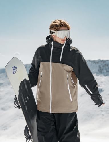 GSOU SNOW Mens Womens Baggy Snowboard Jacket Asym-Zip Ski Jacket