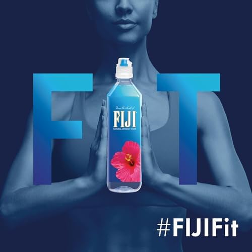 フィジー ナチュラルアルテシアンボトルウォーター 700mL / 23.7液量オンス (12本パック) - スポーツキャップ - 100%天然電解質