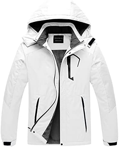 Men's Mountain Waterproof Ski Jacket - Windproof Snowboarding Warm Winter Coat Raincoat