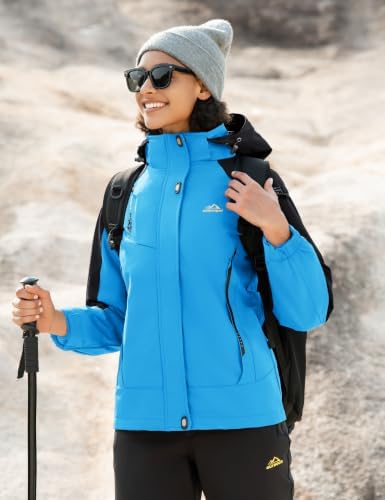 MAGCOMSEN Women's 3-in-1 Winter Coats Snow Ski Jacket Waterproof Windproof Fleece Lined Winter Jacket Parka