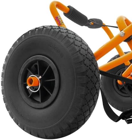 Kayak Cart – 150 Lbs Capacity Canoe Dolly with Airless Tires, Foldable Aluminum Frame, and Carrying Bag for Personal Watercraft by Rad Sportz (Orange)