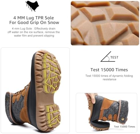 STQ Womens Winter Duck Boots Waterproof Cold Weather Snow Boots