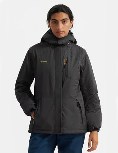 GEMYSE Women's Waterproof Ski Jacket Warm Winter Coat with Detachable Hood
