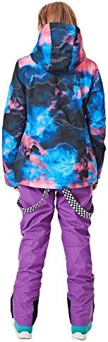 Women's Ski Jackets and Pants Set Windproof Waterproof Insulated Snowsuit Winter Warm Snowboarding Snow Coat