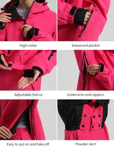GSOU SNOW Mens Snow Jacket Womens Baggy Snowboard Ski Jacket Waterproof