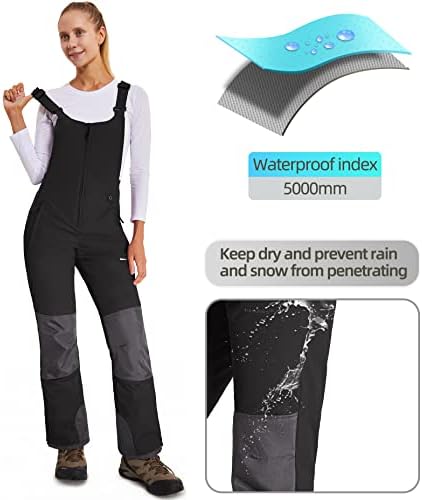 BenBoy Women's Snow Bibs Ski Waterproof Windproof Overalls