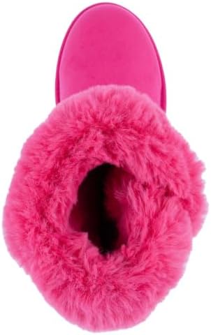 Juicy Couture Women's Slip On Winter Snow Boots Warm & Insulated Fur Lining Comfortable Fashion Booties