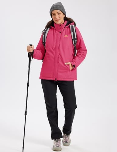MAGCOMSEN Women's Winter Coats Waterproof Ski Snow Warm Fleece Lined Jacket