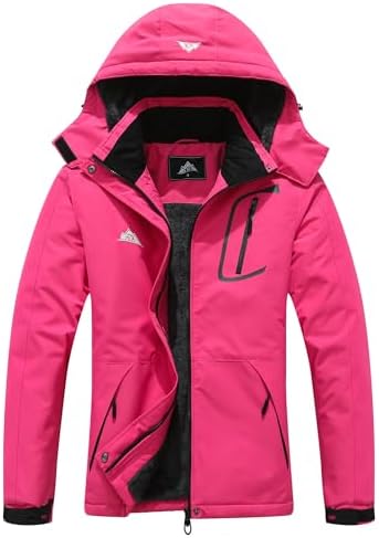 MOERDENG Women's Waterproof Warm Ski Coat Windproof Outdoor Winter Jacket