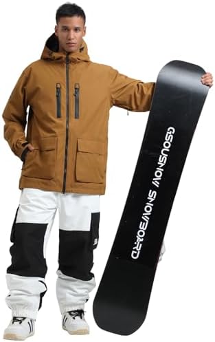 GSOU SNOW Mens Baggy Snowboard Jacket Snow Ski jacket Waterproof