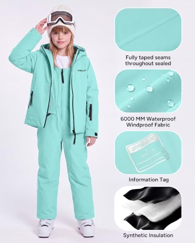 Stelle Girl's Waterproof Windproof Warm Ski Jacket 5-15 Y