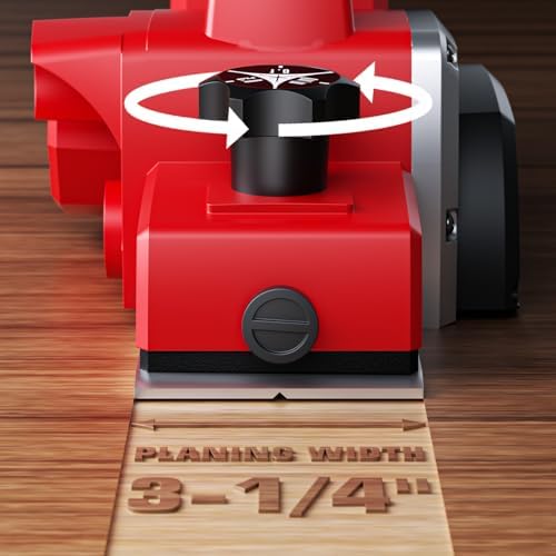 Cordless Planer Compatible with Milwaukee 18V Battery 3-1/4" Wid 2mm Dep
