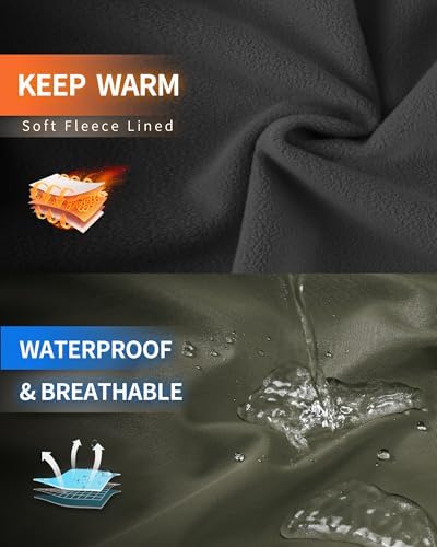 Outdoor Ventures Women's Softshell Jacket Fleece Lined Waterproof Rain Coat