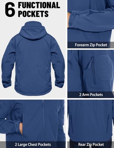 MAGCOMSEN Men's Jackets Tactical Winter Waterproof Softshell Rain Coat
