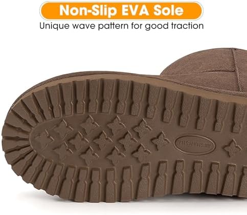 Mishansha Suede Winter Snow Boots for Women Warm Faux Fur Lined Waterproof