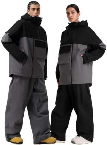 GSOU SNOW Unisex Snowboard Jacket Loose-Fit Snowboard Coat Waterproof