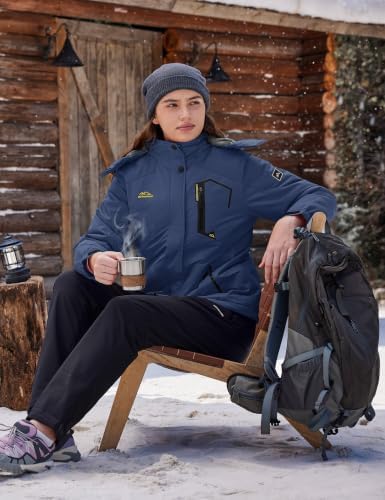 TACVASEN Women's Winter Coats Waterproof Snow Ski Jacket Warm Fleece