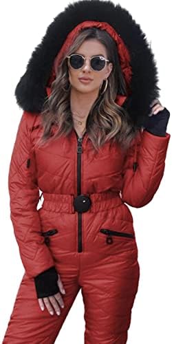 Womens Snow Suits Onesie Snowsuit One Piece Winter Ski Jacket