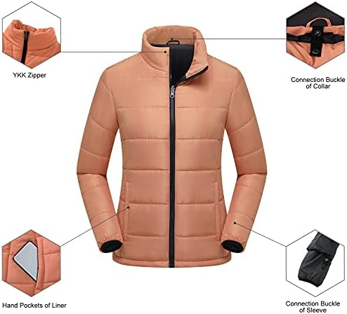 Women's 3 in 1 Ski Jacket Mountain Waterproof Windproof Winter Snow Coat Hike Snowboarding Jackets Hooded Warm Raincoat