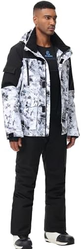 Men's Jacket and Pants Set Insulated Waterproof Waterproof Snowboard Snowsuits for Snow Sport