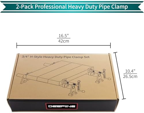 2-Pack 24 Inch Pipe Style Bar Clamps for Woodworking Gluing