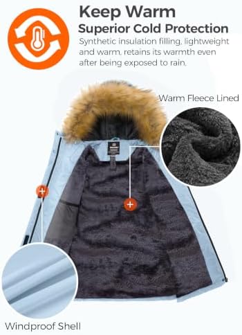 Wantdo Womens Ski Jacket Waterproof Winter coat Snowboard Jacket Snow Parka