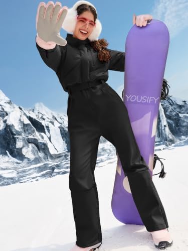 Womens Onesie Ski Suit Insulated Jumpsuit Winter Outdoor Snowsuits