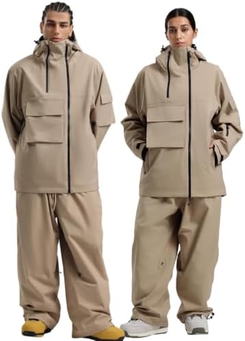 GSOU SNOW Unisex Snowboard Jacket Loose-Fit Snowboard Coat Waterproof