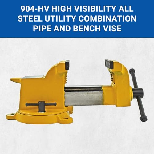 Yost Vises 904-HV 4" High-Visibility Heavy Duty Steel Bench Vise