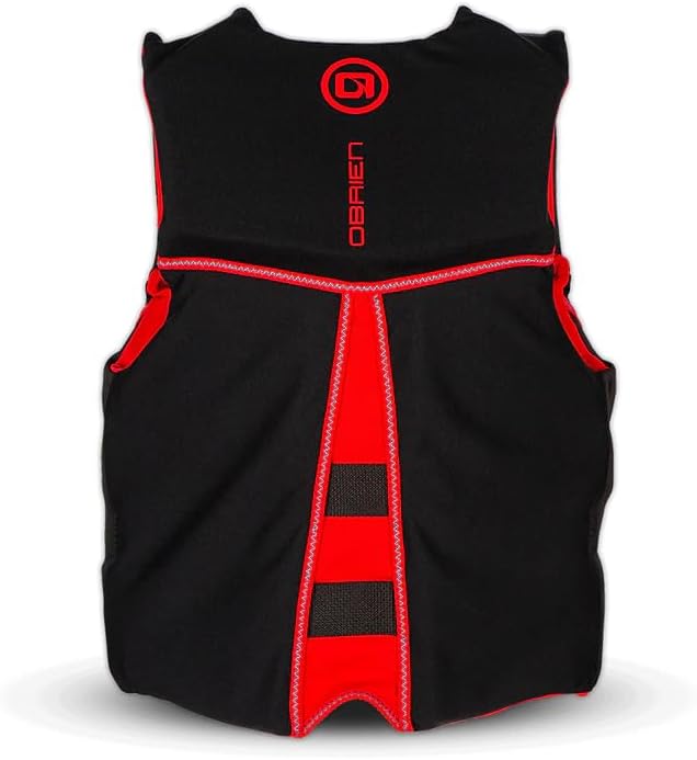 O'Brien Flex V-Back ライフジャケット – 沿岸警備隊承認済み大人用ライフベスト、フレックスフィットデザイン、軽量フォーム、フロントジップクロージャー、ウォータースポーツ、ボート、ジェットスキー用