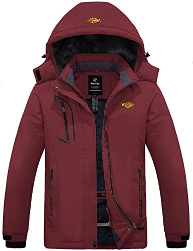 wantdo Women Hardshell Waterproof Windproof Insulated Ski Trekking Jacket
