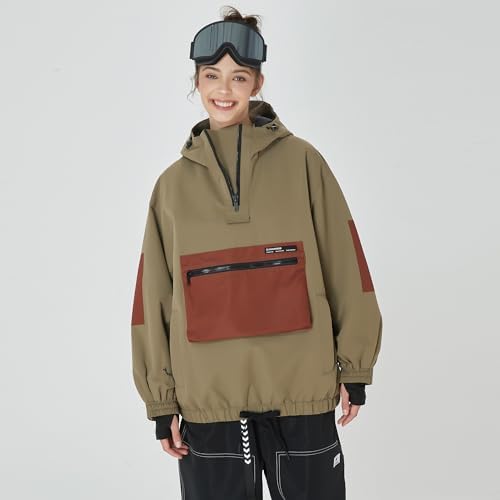 SNOWVERB Women's and Men's Baggy Ski Cargo Coats Snow Snowboard Jackets