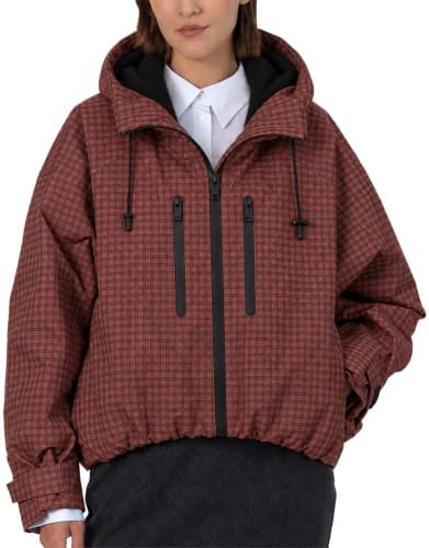 PUFFIT Women's Waterproof Ski Jacket, Fleece Lined Winter Coats windbreaker