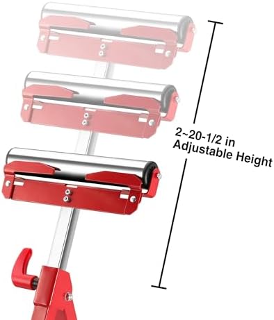 WORKPRO Folding Roller Stand Height Adjustable, Heavy Duty 250 LB Load Capacity, Outfeed Woodworking, 1PC