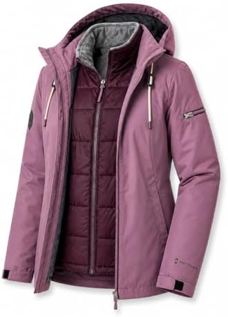 Free Country Women's 3 in 1 Ski Winter Jacket Warm Insulated Lined Coat