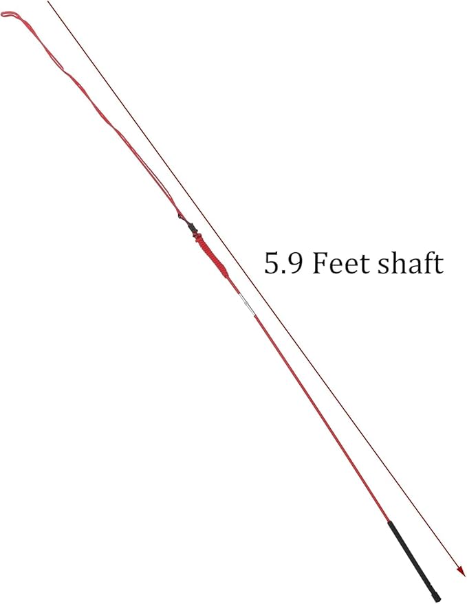 Horse Lunge Whip Training Stick and Whip 5.9 Feet Long Whip+6.3 Feet Drop for Dogs Horses(Can Detachable into Two Sections)