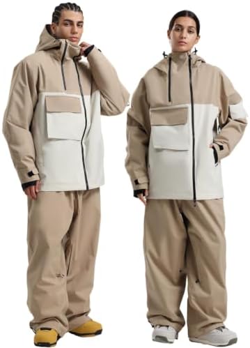 GSOU SNOW Unisex Snowboard Jacket Loose-Fit Snowboard Coat Waterproof