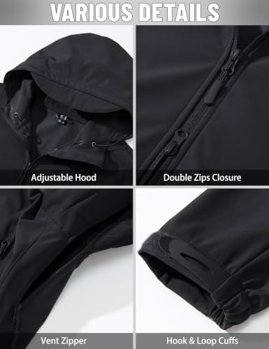MAGCOMSEN Men's Jackets Tactical Winter Waterproof Softshell Rain Coat