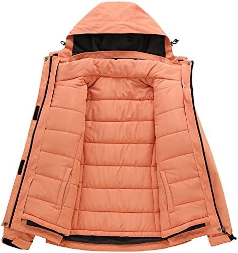 Women's 3 in 1 Ski Jacket Mountain Waterproof Windproof Winter Snow Coat Hike Snowboarding Jackets Hooded Warm Raincoat