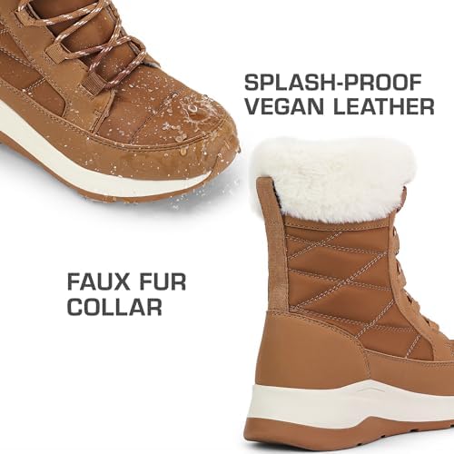 DREAM PAIRS Women's Mid Calf Warm Winter Snow Boots