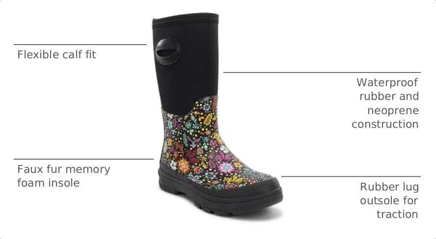 Western Chief Women's Waterproof Insulated Neoprene Mid Cold Weather Boot
