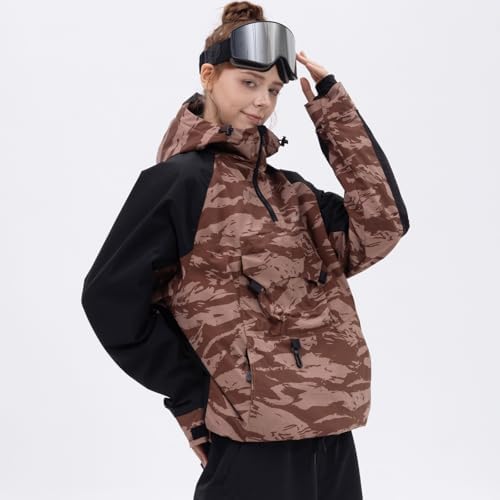 SNOWVERB Baggy Fit Ski Snowboard Coats Snow Anorak Jacket for Men and Women