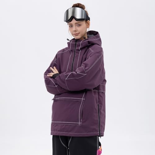 SNOWVERB Loose Fit Snowboard Insulated Ski Jacket Snow Coat for Mens Womens