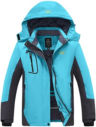 wantdo Women Hardshell Waterproof Windproof Insulated Ski Trekking Jacket
