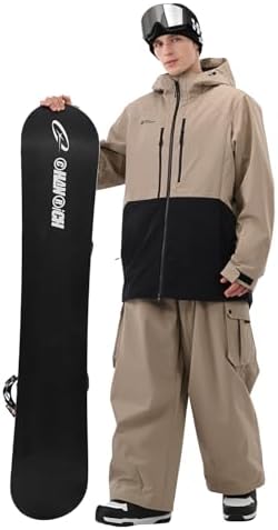 Mens Snowboard Jacket 3L Baggy Ski Coat with Hood