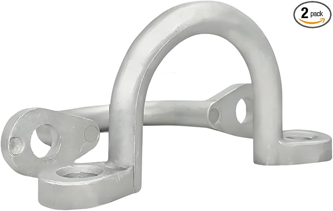 Replace Trailer Tie Loop 2" I.D. Aluminum Bolt-On Lashing Rope Tie Down Ring Horse (2 Pack)