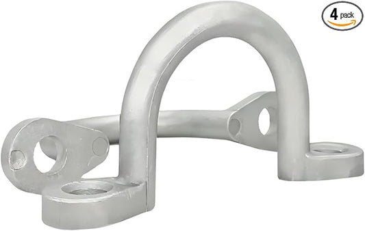 Replace Trailer Tie Loop 2" I.D. Aluminum Bolt-On Lashing Rope Tie Down Ring Horse (4 Pack)