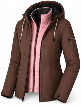 Free Country Women's 3 in 1 Ski Winter Jacket Warm Insulated Lined Coat